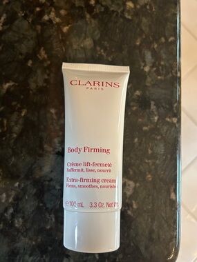 Clarins Body Firming Extra-Firming Cream - White with Red Text
